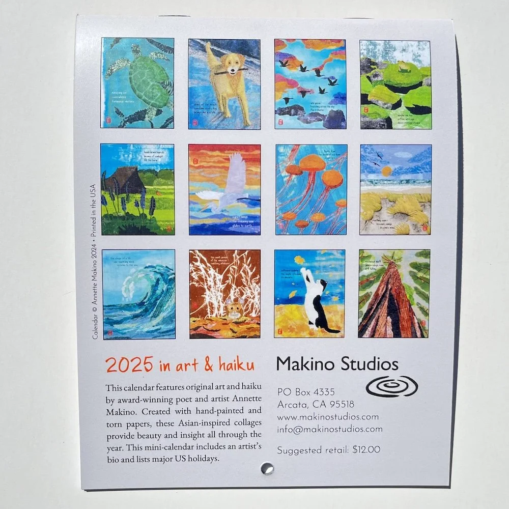 2025 mini-calendar of art and haiku - Japanese-inspired